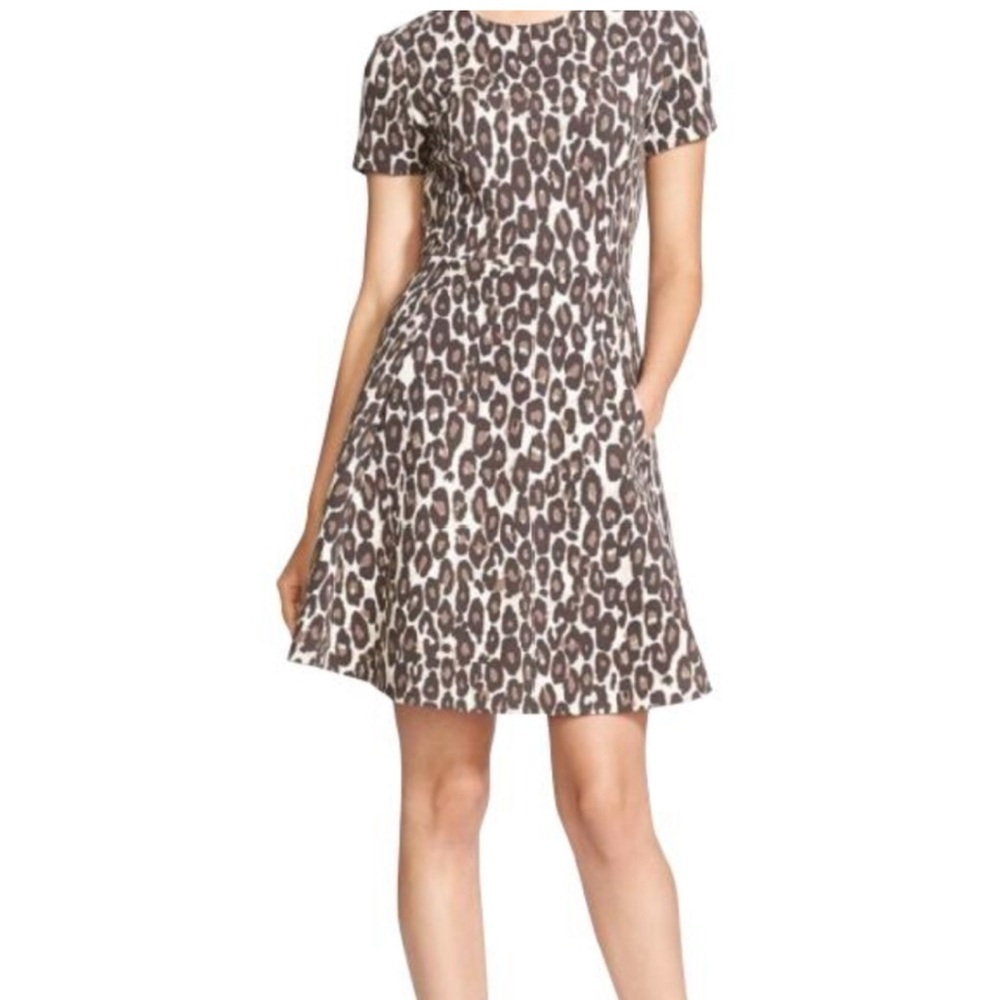 Kate Spade autumn leopard flared dress